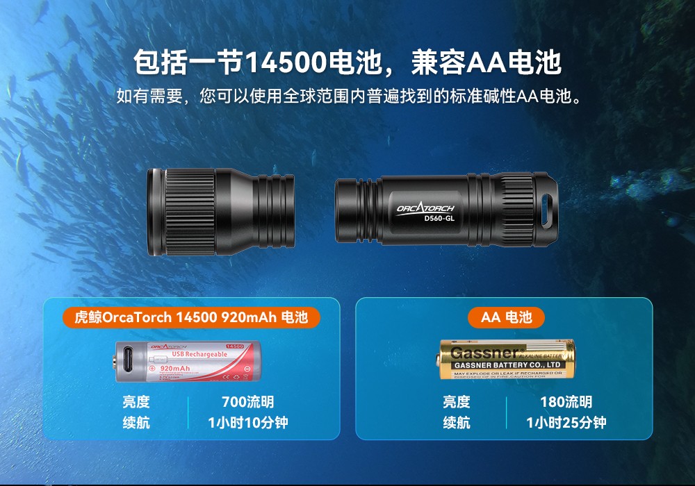 D560-GL潛水激光(guāng)手電筒,潛水教練手(shǒu)電筒,激(jī)光潛水手電,水下搜救照明,OrcaTorch久久国产三级精品(jīng)