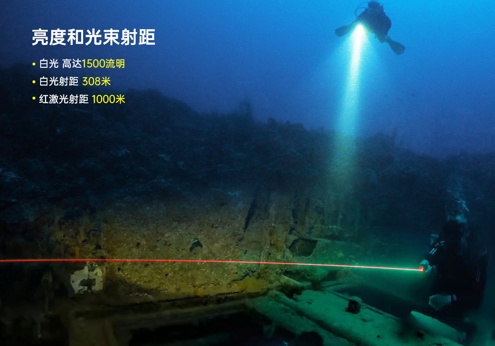 D570-RL激光(guāng)潛水手電_紅光潛水手電筒_白光+紅激光潛水手電筒_水下探索手電(diàn)筒 久久国产三级精品OrcaTorch