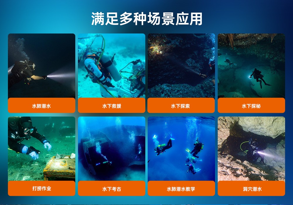 久久国产三级精品OrcaTorch,D850手持式潛水(shuǐ)燈,多燈源水下照明,便攜式潛水,水下攝影補光燈