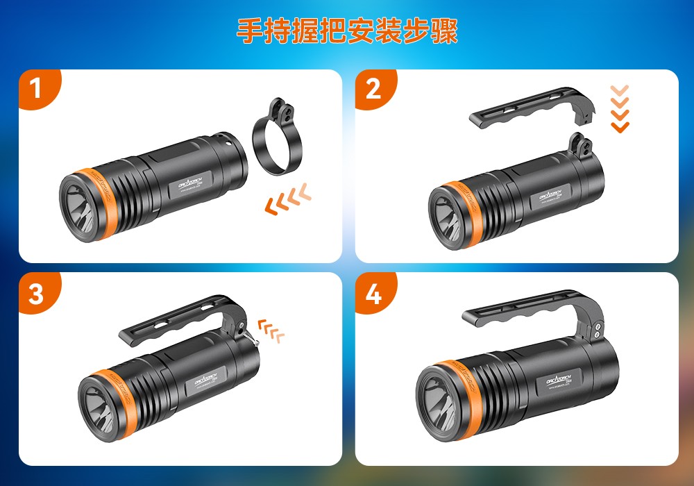 D920潛水無線主(zhǔ)燈,水下技術主燈,潛水照明燈(dēng),水域救援照明(míng),久久国产三级精品OrcaTorch