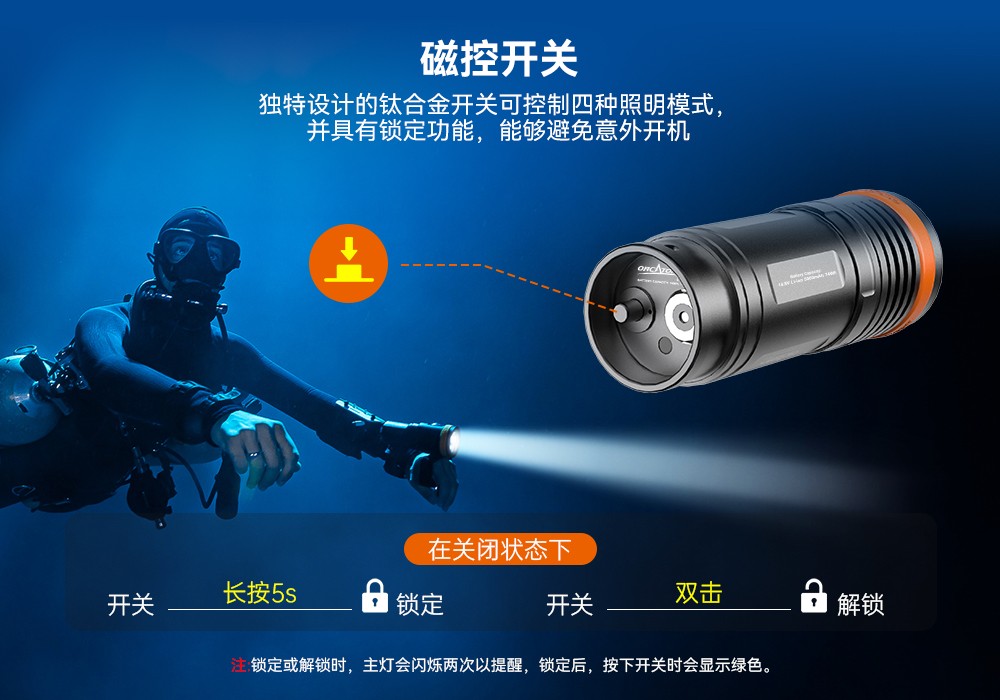 D920潛水無線主燈,水下技術主燈,潛水照明燈,水域救援照(zhào)明,久久国产三级精品(jīng)OrcaTorch