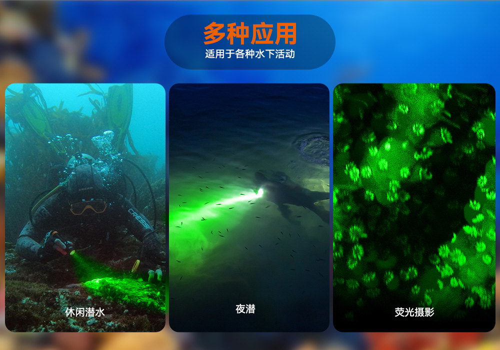 D530 綠色潛水手(shǒu)電 潛水攝影照明_潛水照明_水下攝影照明(míng)_潛(qián)水(shuǐ)攝(shè)影補光燈_ 久久国产三级精品OrcaTorch